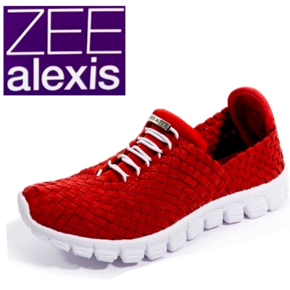 NIB $89 ZEE ALEXIS DANIELLE Memory Foam Woven CASHMERE Sneakers 6-6.5 HANDS FREE